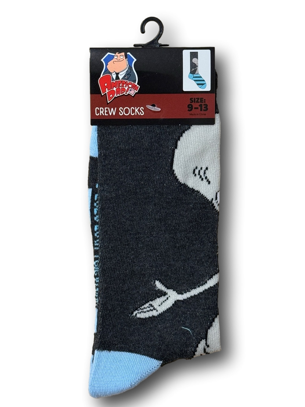 3/$20 American Dad! TV Show Roger Smith Funny Novelty Crew Socks - NWT